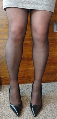 MALLAS DE TRABAJO NEGRAS TRANSPARENTES 20 D DENIER MEDIANAS GRANDES ALTAS SEDOSAS LISAS MATE NERO NOIR Foto 1 de 4