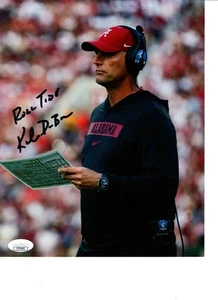 FOTO 8X10 FIRMADA POR KALEN DEBOER ALABAMA MAREA CARMESÍ CON JSA #1 - Imagen 1 de 1