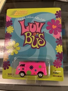 Johnny Lightning LUV BUS 1:64 Scale Pink Volkwagen Van Bus Diecast 1 Of 5000! - Picture 1 of 2