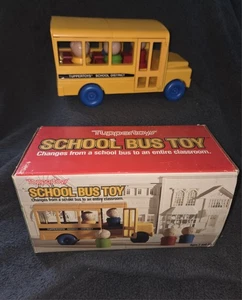 Vintage 1987 Tuppertoys School Bus Classroom Original Box By Tupperware Complete - Picture 1 of 8