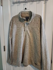 Pullover GH Bass Co para Hombres Talla XXL Gris Medio Botón Manga Larga Polar Pullover - Imagen 1 de 7