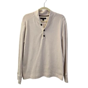 Banana Republic Thermal Knit Quarter Button Henley Top Size Medium - Picture 1 of 6