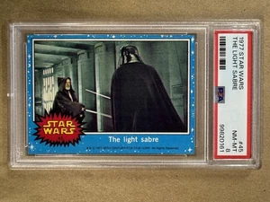 PSA 8 — #45 THE LIGHT SABRE — 1977 Star Wars Series 1 Darth Vader - Picture 1 of 2