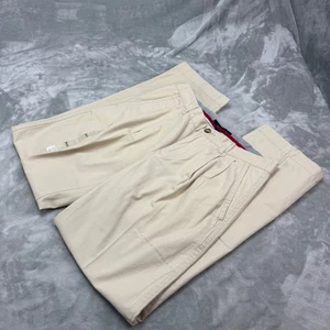 Tommy Hilfiger Men's Khaki Beige Pleated Cotton Blend Dress Pants 30x32 - Picture 1 of 8