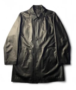 salvatore ferragamo leather coat XL men luxury designer - Picture 1 of 9