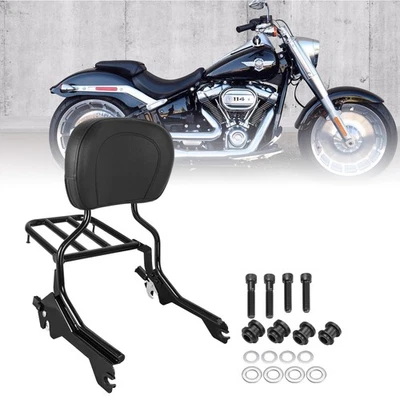 Bagageiro de liberação rápida Sissy Bar encosto rack para Harley Softail FLFB 2018-2025 - Imagem 1 de 4