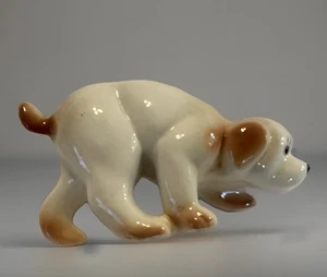 Welpe Hund Übertopf Blumenvase Keramik Porzellan handbemalt Figur Vintage - Bild 1 von 9