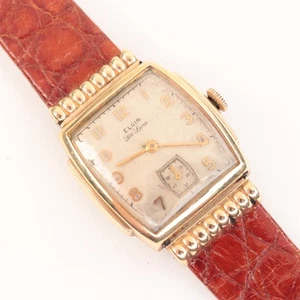 Elgin De Luxe Wristwatch Vintage Men's 555 17 Jewel 10k Goldfilled - XC266 - Picture 1 of 7