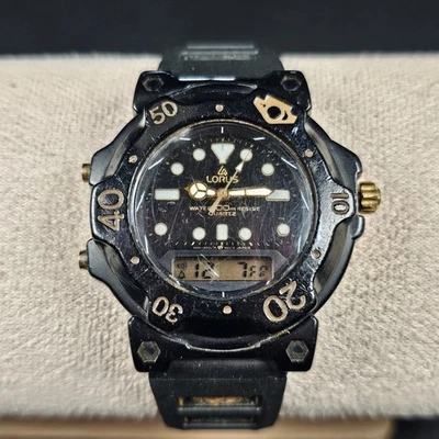 Reloj de Cuarzo Digital Analógico Buzo 100 Metros Vintage Seiko Lorus con Alarma de Fecha Foto 1 de 4
