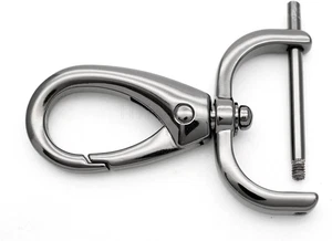 2 Stück abnehmbare Karabinerhaken Drehverschluss mit Schraube Bar Tasche Hardware Ersatz V - Bild 1 von 12