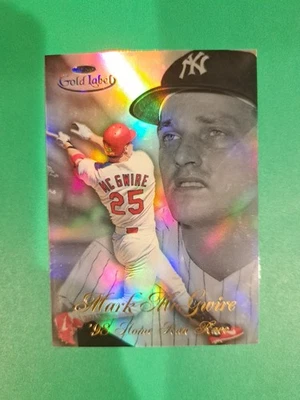 1998  TOPPS  GOLD LABEL HR2 BLACK LABEL MARK  MCGWIRE  SUPER RARE GOLD SIGNED . - Image 1 of 4