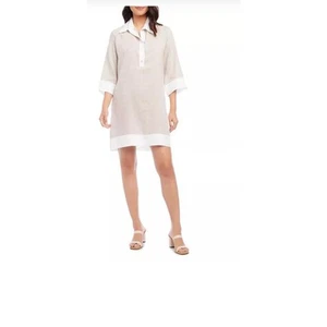 Karen Kane Linen Color Block Shift Dress Size M  - Picture 1 of 6