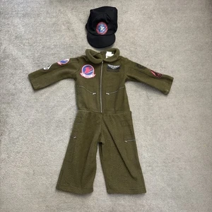 Rubies Top Gun Maverick Jumpsuit Hat Halloween Dress Up Costume Baby 6-12 Months - Picture 1 of 5