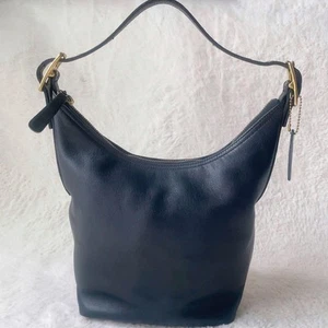 Coach Vintage Hobo Bag schwarz Leder Made in USA mit Gold Hardware - Bild 1 von 12