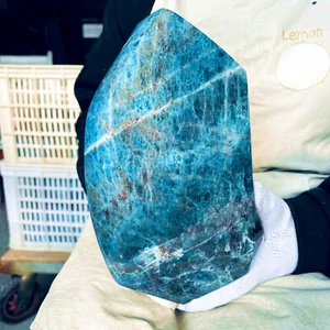 18.04LB Natural Blue apatite Quartz Crystal Decoration mineral Specimen Healing - Picture 1 of 7