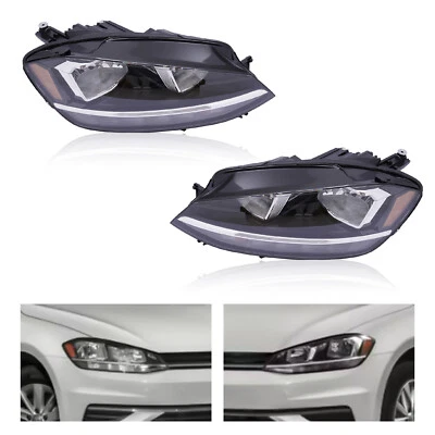 For 2018-2020 Volkswagen Golf & GTI Halogen Headlight Lamp Left Right 2pcs Pair - Image 1 of 4