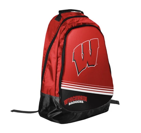 Wisconsin Badgers BackPack / Back Pack Book Bag TEAM COLORS Core Stripe #2733 Cover