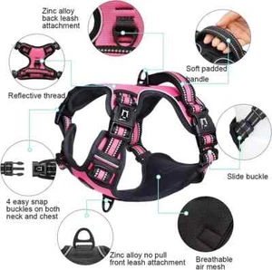 Waldseemuller Pink Size S Small 4 Buckles No Pull Dog Harness - Picture 1 of 4