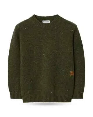Burberry Wool Cashmere Blend Sweater Boys' 4Y Loden Crewneck Pullover Style L/S - Image 1 of 4