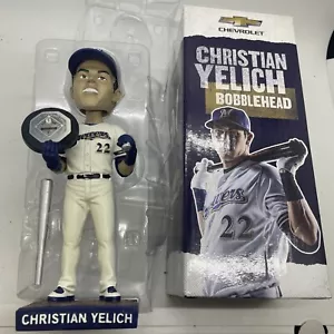 CHRISTIAN YELICH Brewers 2018 National League MVP Bobblehead BOBBLE HEAD NIB SGA - Picture 1 of 9