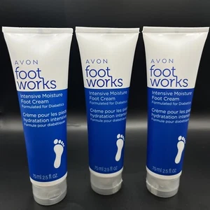 Lote de 3 Avon Foot Works Crema Hidratante Intensiva para Pies 2.5 Fl OZ NUEVO - Imagen 1 de 4