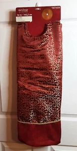 NWT Holiday Living Christmas Tree Skirt 56" Burgundy & Gold - Picture 1 of 7