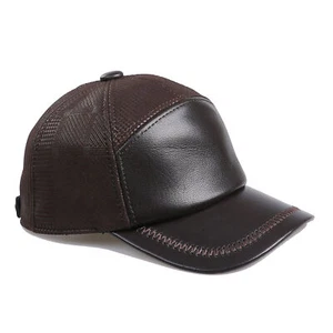 Unisex 100% Premium Cuero de Oveja Genuino Le Gorra de Béisbol Correa Trasera Fiesta - Imagen 1 de 11