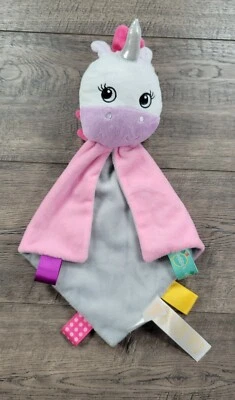 Bebé Niña Nuevo sin Etiquetas Difícil de Encontrar Bright Starts Taggies Unicornio Lovey Manta de Seguridad Foto 1 de 2