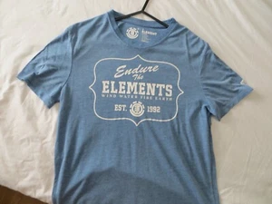 ELEMENT MENS T-SHIRT CREW NECK .LOGO GRAPHIC, BLUE.CHEST 40" SIZE S - Picture 1 of 3