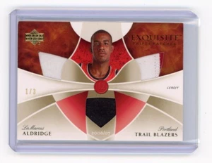 LAMARCUS ALDRIDGE 2006-07 Upper Deck Exquisite GOLD TRIPLE PATCH RC ROOKIE 1/3 - Picture 1 of 3