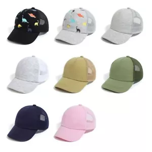 Sun Hat Toddler Baseball Hat Adjustable Kids Sun Hat Boys Girls - Picture 1 of 15