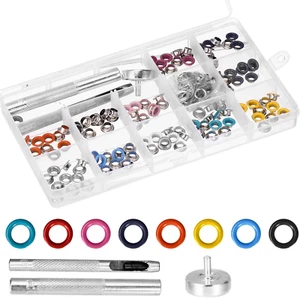 Ösen Set Ösenzange Set Ringösen Lochnieten Eyelets Bunt Ösen 5mm Eyelet Punch Ki - Bild 1 von 7