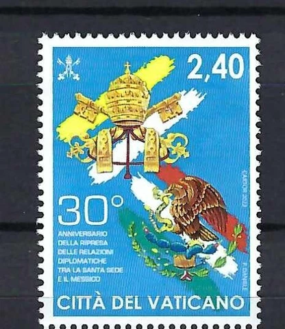 Vatican City 2022 Diplomatic Relations between the Vatican and Mexico MNH Cover