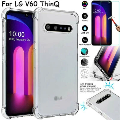 Protector de Pantalla para LG V60 ThinQ V40 V50 ThinQ 5G Transparente Antigolpes Estuche Cubierta Foto 1 de 4