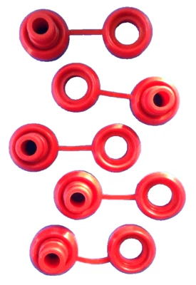 5 Hi-Temp Red Snapper Exhaust Grommet W/ Washer anti-vibration Insulators-5 Pcs - Image 1 of 4