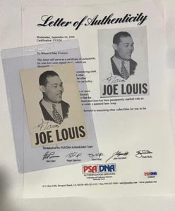 Joe Louis "Brown Bomber" Signed / Autographed B&W Paper Photo - PSA/DNA - Picture 1 of 1
