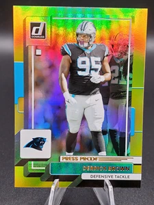 Derrick Brown Carolina Panthers 2022 Donruss Gold Holo Press Proof Premium - Picture 1 of 1