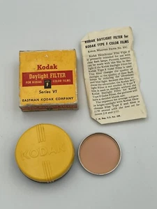 Vintage Kodak Daylight Filter - Series VI (6) - Type F - #85C - w/ Box and Case - Picture 1 of 11