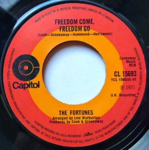 The Fortunes - Freedom Come, Freedom Go (Capitol 1971) 7" vinyl single VG/- juke - Imagen 1 de 6