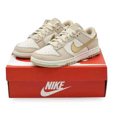 DX5930-001 Nike Dunk Low Phantom Metálico Dorado Swoosh Sail Sanddrift (Mujer) Foto 1 de 4