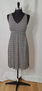 BEACHY Sundress Floral MiniPrint EMPIRE High Waist COOL Rayon Dress LARGE - Picture 1 of 21