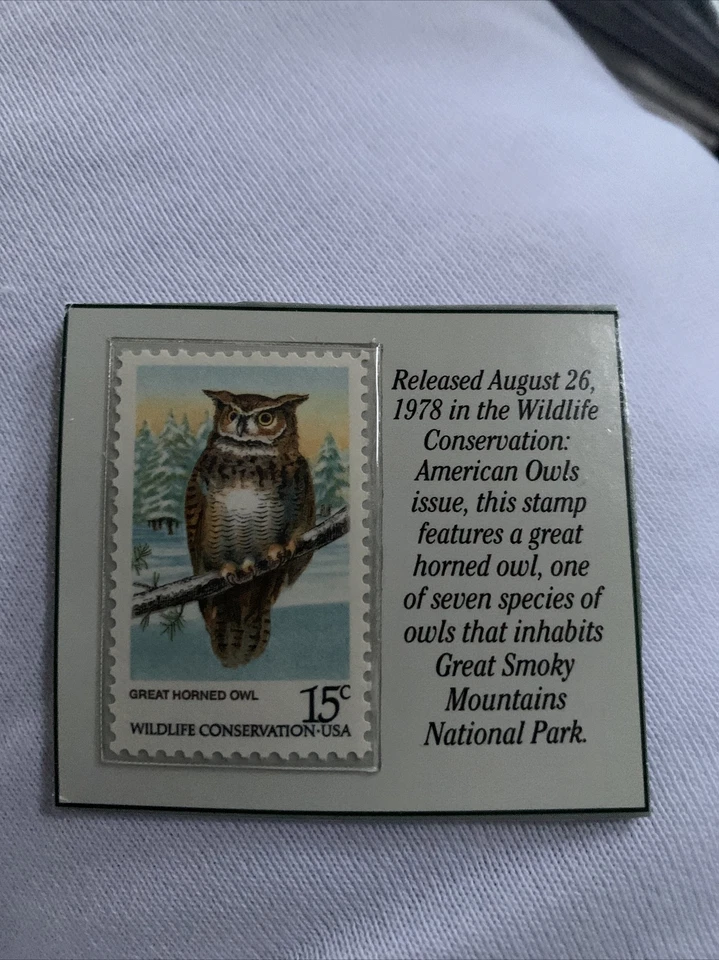 Wildlife Conservation Great Horned Owl 15c Stamp - Image 1 of 1