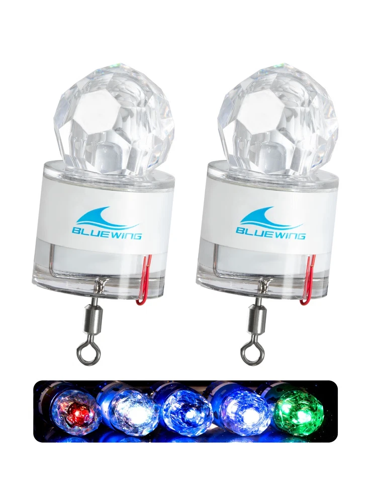 BLUEWING 2 piezas Luz LED de Pesca Club Luces de Caída Profunda Intermitentes Vendedor de EE. UU. Foto 1 de 1