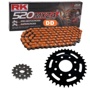Kit Chaîne Ktm Duke 125 11-13 Chaîne RK DD 520 MXZ4 112 Ouvrir Orange 14/45 - Picture 1 of 4