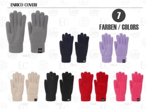 Enrico Coveri gestrickte Handschuhe Fingerhandschuhe Winter Damen Herren warm - Bild 1 von 30