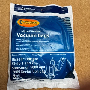 3 bolsas estilo aspiradora 1 y 7 ajuste vertical aptas para EnviroCare 30861 3086 32120 32071 - Imagen 1 de 2