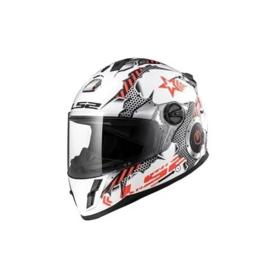 Open Box LS2 Youth Rapid Full Face Motorcycle Helmet White/Red/Grey Size Small - Image 1 of 2