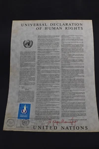 1968 *SIGNIERT* Makarios III "Allgemeine Erklärung der Menschenrechte* Vereinte Nation - Bild 1 von 4