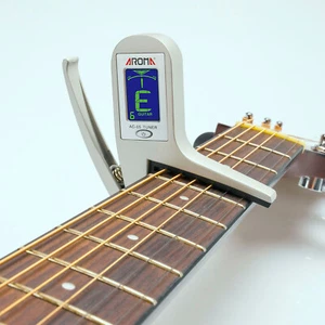AROMA AC-05 Guitar Bass Capo Metal Tuner Clip Automatic Sound Corrector - Picture 1 of 10