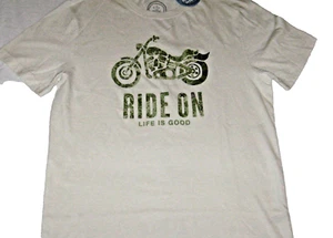 Camiseta Life is Good Para Hombre Talla M Paseo en Motocicleta Bicicleta S/S - Imagen 1 de 3